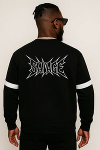 Savage Stay Real Graphic Crewneck Streetwear