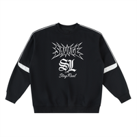 Savage Stay Real Graphic Crewneck Streetwear Black / S