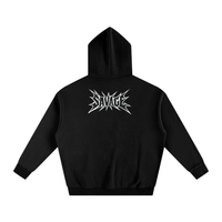Savage Stay Real Oversized Graphic Hoodie BLACK