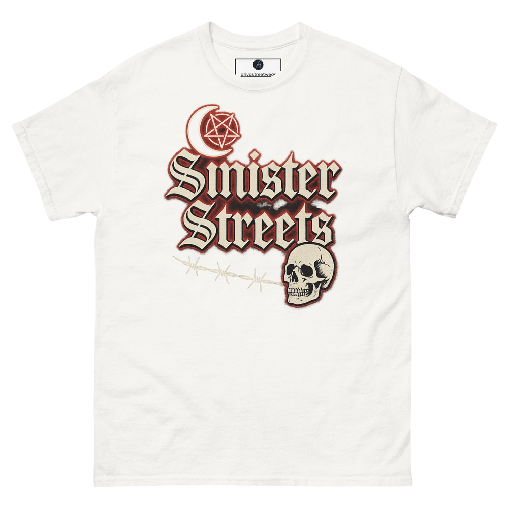 Sinister Streets Gothic Skull Tee - White - S