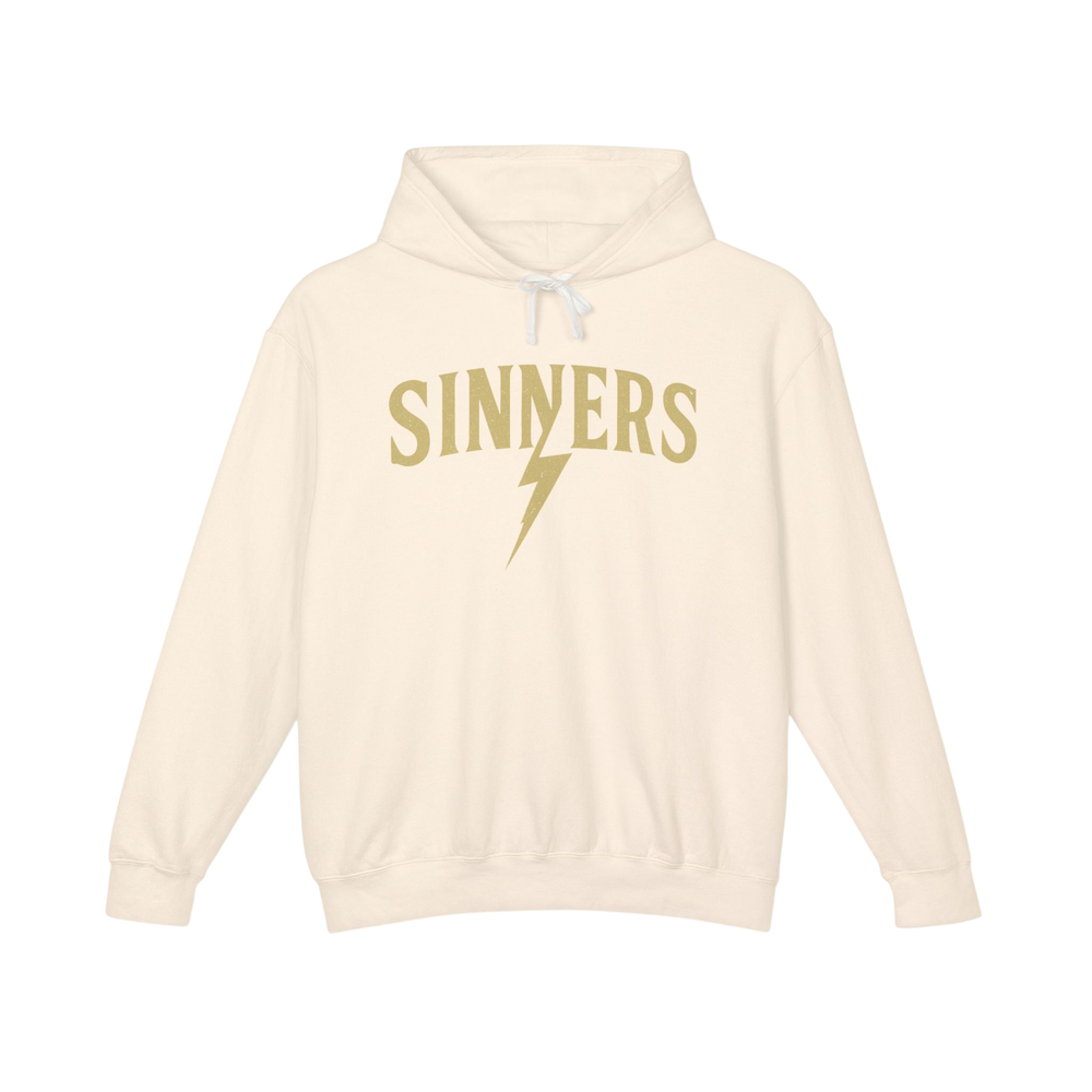 Sinners Lightning Bolt Cream Hoodie - S / Ivory