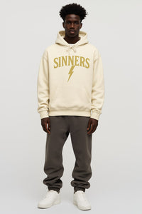 Sinners Lightning Bolt Cream Hoodie