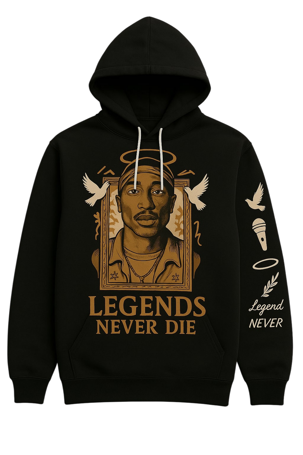 Snoop Dog Hoodie - Legends Never Die - Black / XS