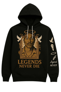Snoop Dog Hoodie - Legends Never Die - Black / XS
