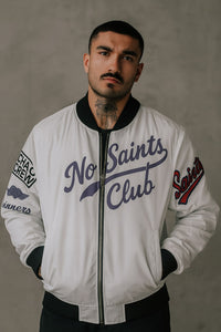 Snow White Bomber Jacket | No Saints Club