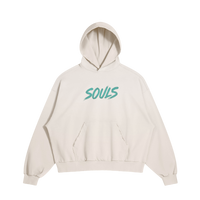 SOULS Graphic Pullover Hoodie - CREAM - Light Beige / S