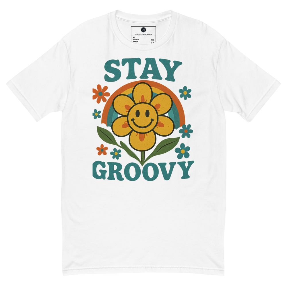 Stay Groovy Retro Flower Power Tee - XS
