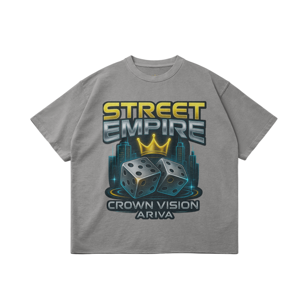Street Empire Graphic T-Shirt - Grey - Light Gray / S
