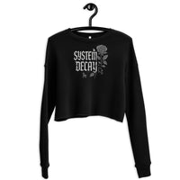 System Decay Gothic Rose Crop Sweatshirt
