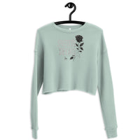 System Decay Gothic Rose Crop Sweatshirt