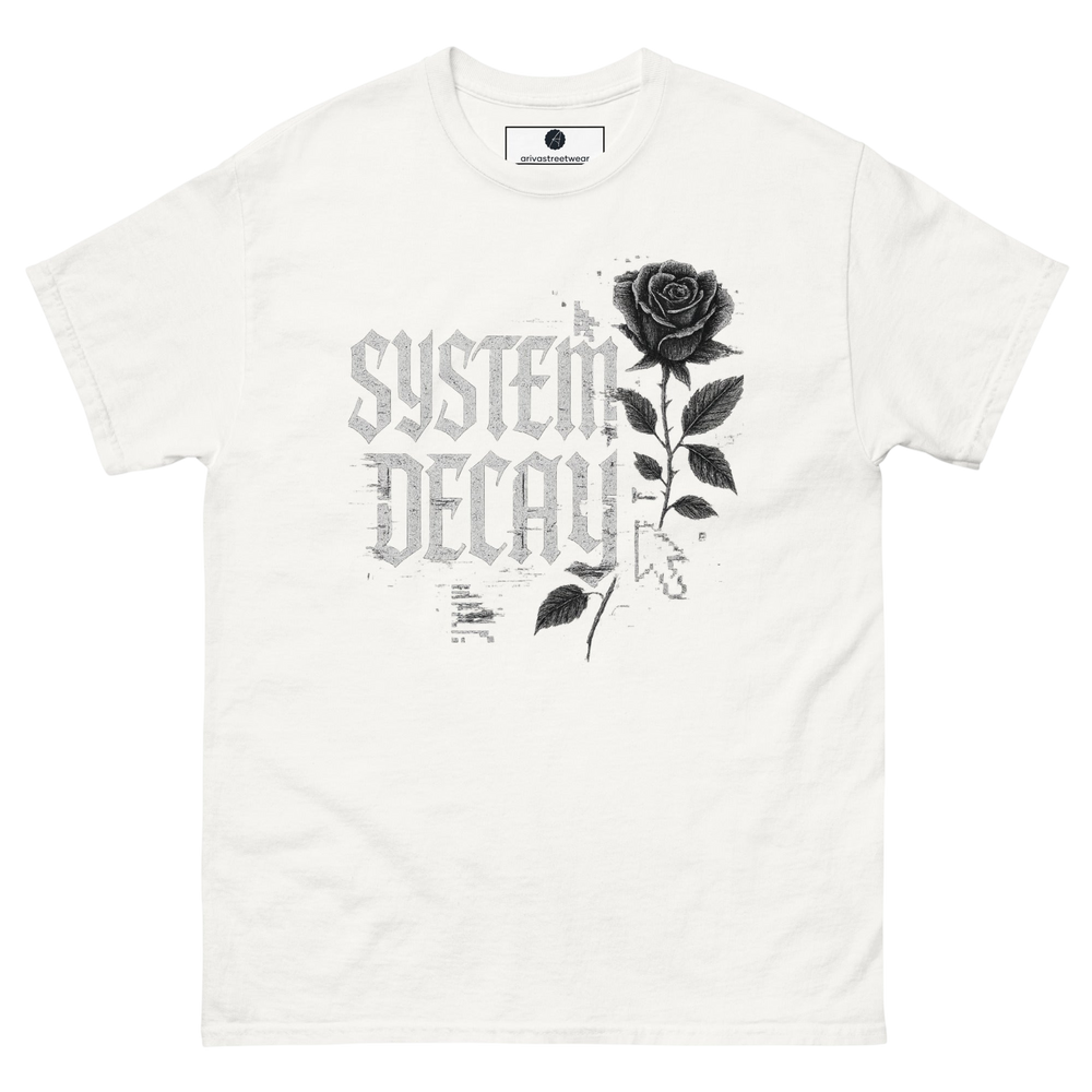 System Decay Gothic Rose Tee - White - S