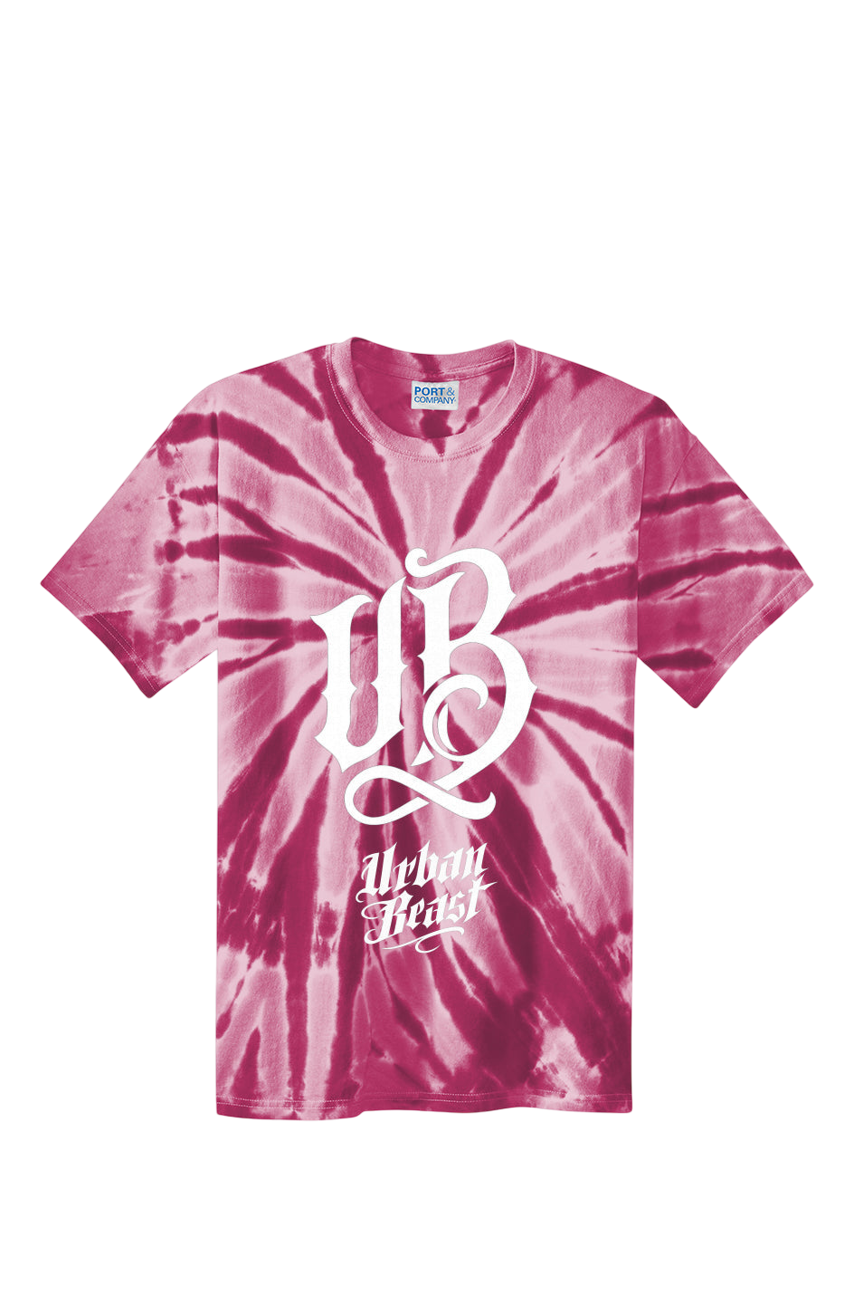 Urban Beast Graphic Tie-Dye Tee - Maroon / s
