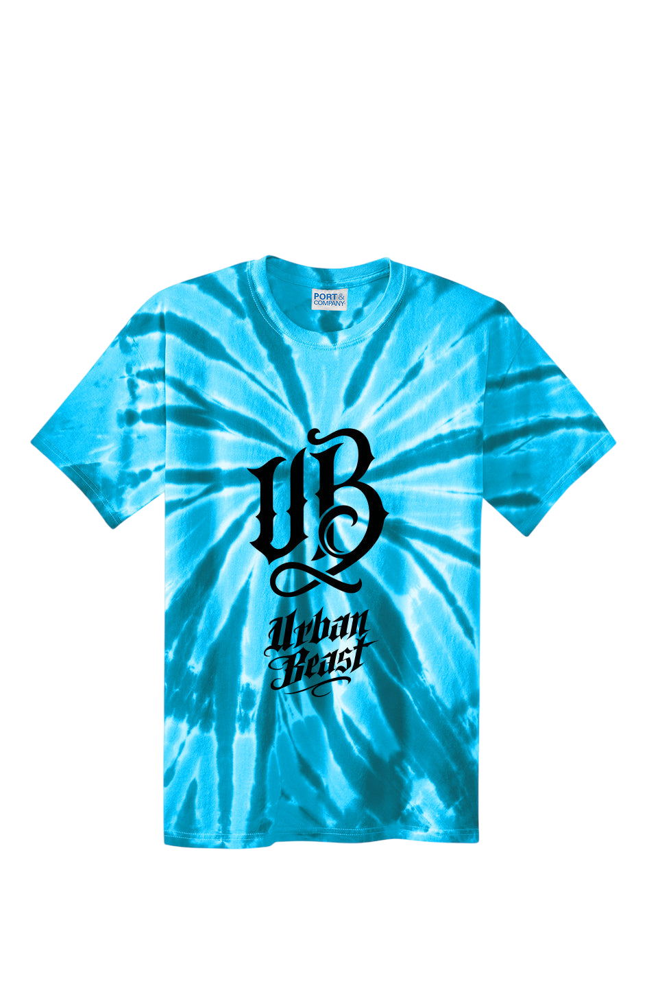 Urban Beast Graphic Tie-Dye Tee - Turqoise - Turquoise / s