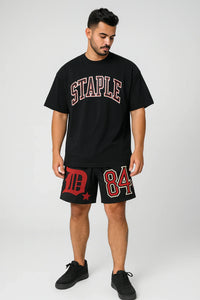 Urban Varsity ’84 Black Streetwear Shorts