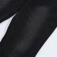 Black denim jeans.