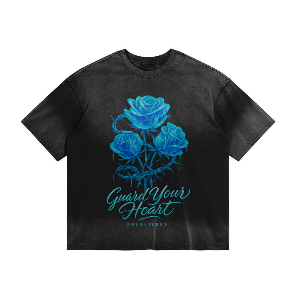 Vintage Black ’Guard Your Heart’ Tee