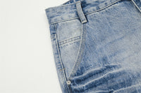 Blue denim jeans.