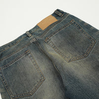 Vintage Washed Baggy Jeans in classic blue denim style for a trendy look