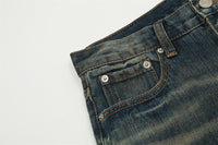 Blue denim Vintage Washed Baggy Jeans featuring a small front pocket