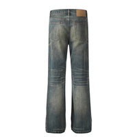 Blue denim wide-leg Vintage Washed Baggy Jeans showcasing a stylish, oversized fit