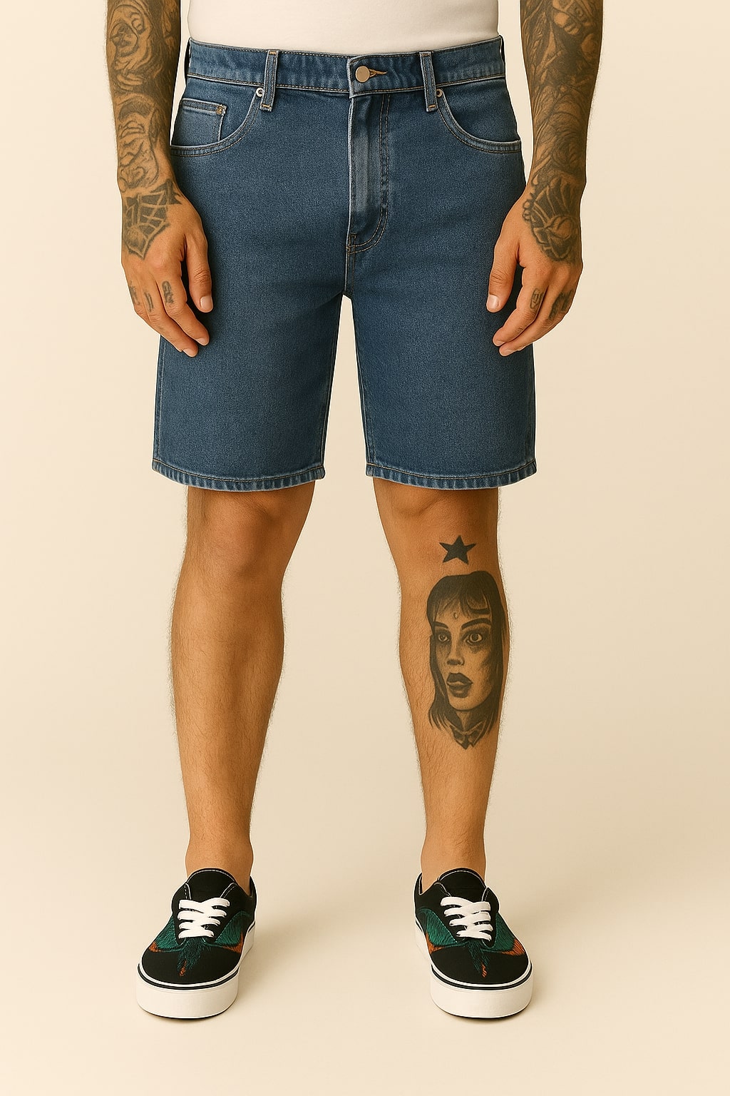 Vulkaniserade slip-ons med fågeltryck
