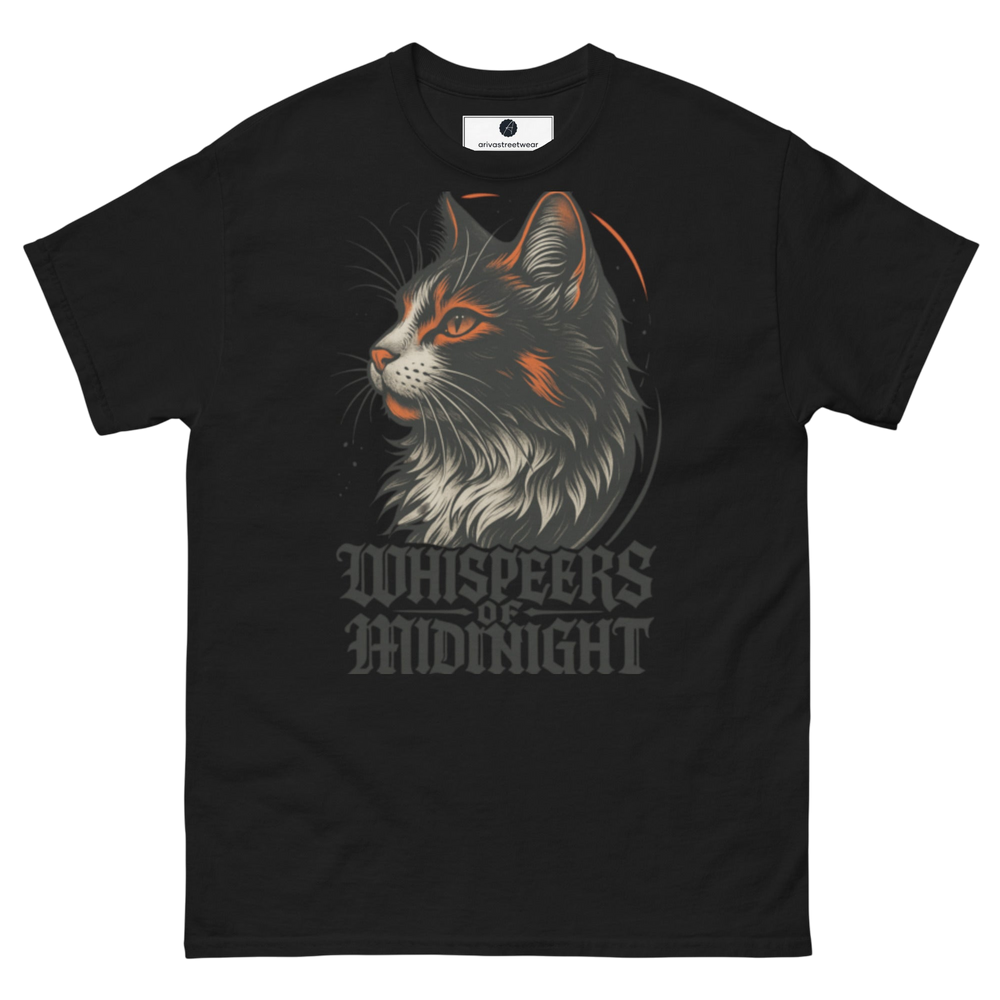Whispers of Midnight Black Cat T-Shirt - Black - S