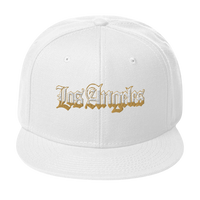White Los Angeles Snapback Embroidery Hat - White / One size