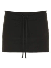 Women’s Grey Drawstring Mini Skirt - Women’s Skirts